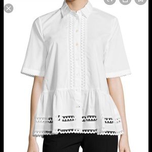 Kate Spade Lace Peplum Top